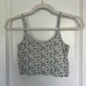 Hollister cropped tank top floral